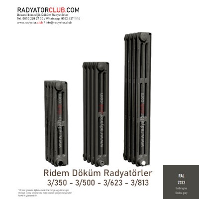 ridem Dokum Radyatör 3-623 Ral 7022 Dilim 23 ridem Dokum Radyatör 3-623 Ral 7022 Dilim 23